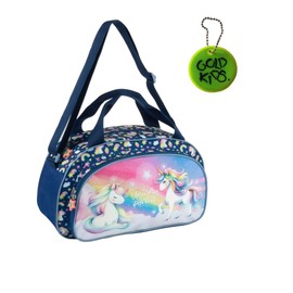 Goldkids - Sporttasche Kinder für Mädchen & Jungen - Umhängetasche mit Einhorn Motiv - Schwimmtasche mit verstärktem Boden - Trainingstasche 40 cm x 23 cm x 14 cm