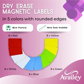 Full Colored Dry Erase Magnetic Labels (3x2 x 40 pcs)