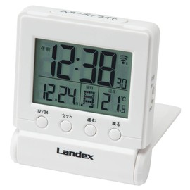 LANDEX YT5266WH Alarm Clock Time Click Radio Digital Temperature Date Display Travel Clock White