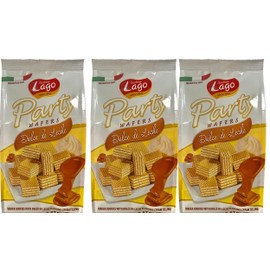 Gastone Lago Party Wafers Dulce De Leche Cream Filling 8.82 oz, 250g (Pack of 3) (Dulce De Leche, 3-Pack)