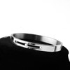 MILAKOO Zircon Bangle Stainless Steel for Women Rhinestone Bracelet Silver