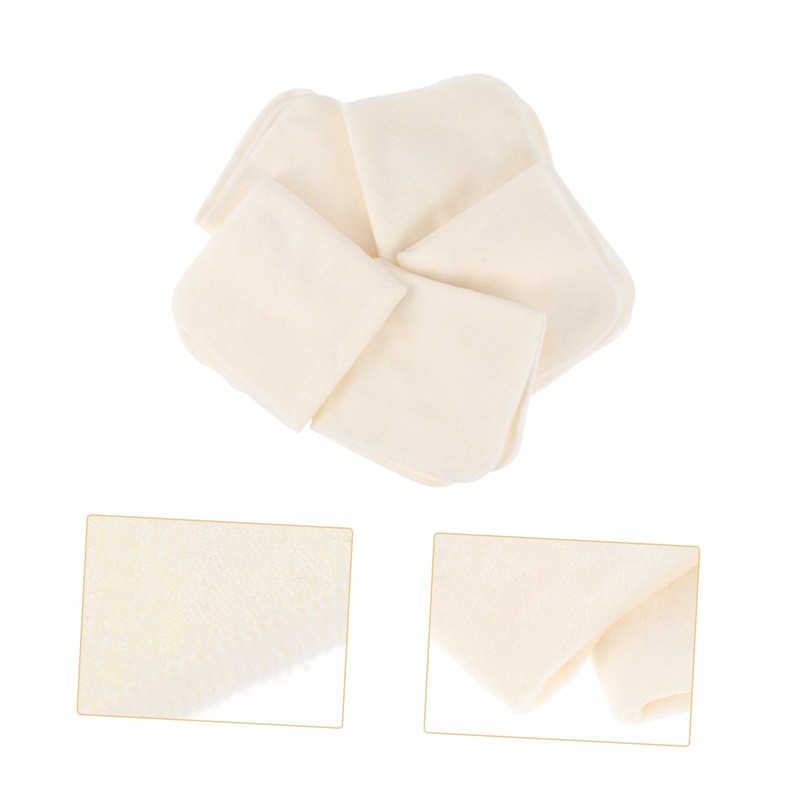 SHOWERORO 5-Pack Bamboo Infants Wipes Newborn Saliva Towels Soft Absorbent