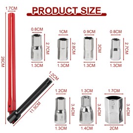 Forbabe Stand Tap Wrench 8-17 mm Stand Tap Wrench Steel Tap Mounting Tool Tap Wrench Tap Key Universal Tool for Pipes / Sink Faucets
