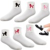 Hercicy Womens Bobby Sock 3 Pairs Poodle Applique 50s Costumes