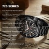 Black Men's Chronograph Watches, Classic Luxury Dress Analog Quartz Watch
