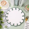 30Pcs Green Scalloped Paper Plates, Wavy Edge, 9 Inch