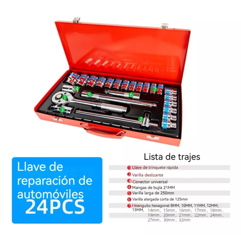 LUCINATIA Juego De Herramientas Deslizantes De 24 Piezas
