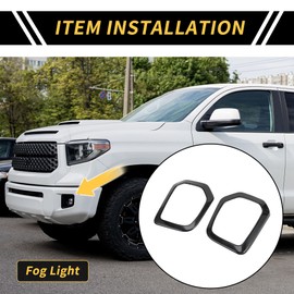 REPAIROCK 1 Satz Nebelscheinwerfergrillabdeckungen für Toyota Tacoma 2016-2023 Frontstoßstange Nebelscheinwerferabdeckungen Abdeckung Carbonfaser-Muster ABS Schwarz