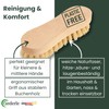 zederle Scrubbing Brushes with Ergonomic Beech Wood Handle (Pack of