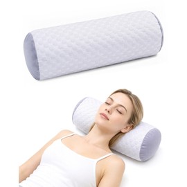 Neck Roll Pillow, Cervical Support Pillow for Pain Relief, Grey