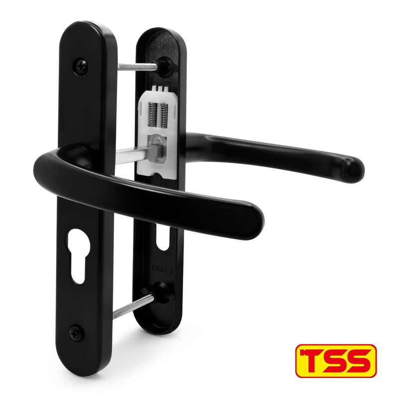 TSS UPVC Door Handle Set, 48mm PZ (Centres), Lever/Lever, Screw