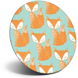 Destination Vinyl ltd Magnet for Refrigerator, Fridge - Cute Vixen Ginger Fox Print for Office, Cabinet and Whiteboard, Magnetic Stickers, 15626