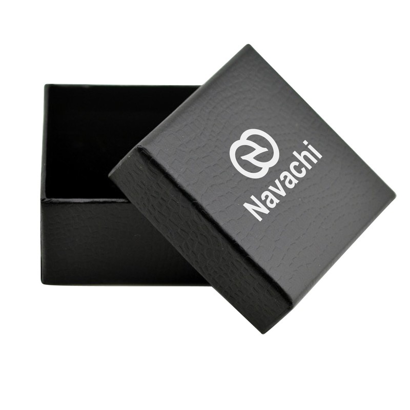 Navachi - Base Metal 18K Gold Plated Round Cut White