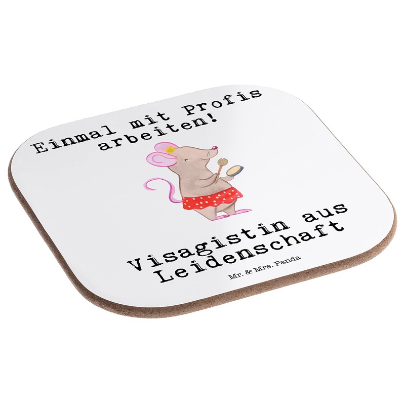 Mr. & Mrs. Panda Square Coasters Makeup Artist with Passion