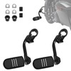 Upgrade Highway Footpegs, 1.25" Motorcycle Highway Pegs Long Angled Adjustable