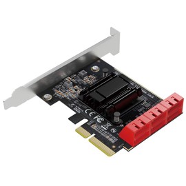 AREA SD-PE4SA-6L SATA 3 x 6 Port Expansion PCI Express x 4 Board Expansion Board with Large Heat Sink Boot Drive Support Low Profile Support (Regular Package)