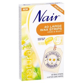 Nair Soft Natural Wax Large Strips X 40