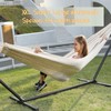 ZEAN Handwoven Hammock by Thick Cotton Rope XXL Two Person