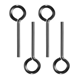 PATIKIL 5/32" Standard Hex Dogging Key, 4 Pack Solid Steel Wrench Door Key with O-Ring Full Loop for Crash Bar, Push Bar Emergency Exit Devices, Black