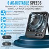 Small Travel Fan For Sleeping, USB-C Rechargeable Battery Powered Personal