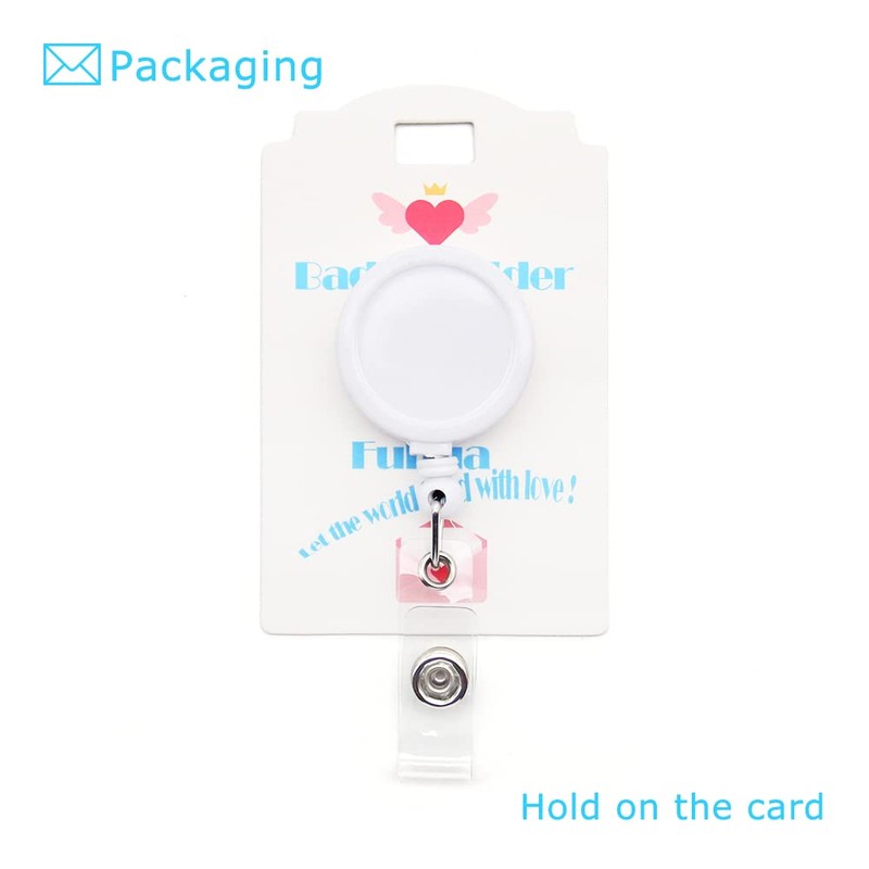 Smiling Tooth Rhinestone Alloy Badge Holder Cute Retractable ID Badge