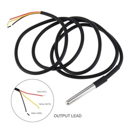 DiGiYes 5Pcs DS18B20 Temperature Sensor 1M/3.28ft Waterproof Stainless Steel Digital Thermal Probe Sensor