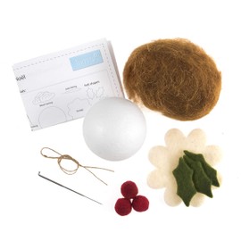 Trimits Christmas Needle Felting Craft Kit, Christmas Pudding, 8 x 9cm