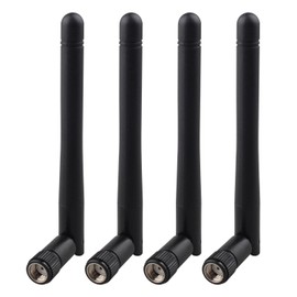 Futheda 4pcs Dual Band External WiFi Aerial Antenna 2.4GHz 5GHz 5.8GHz 3dBi MIMO RP-SMA Male Antenna for WLAN Wireless Network Card WiFi Router USB Adapter Laptop Video Surveillance Monitor Bluetooth