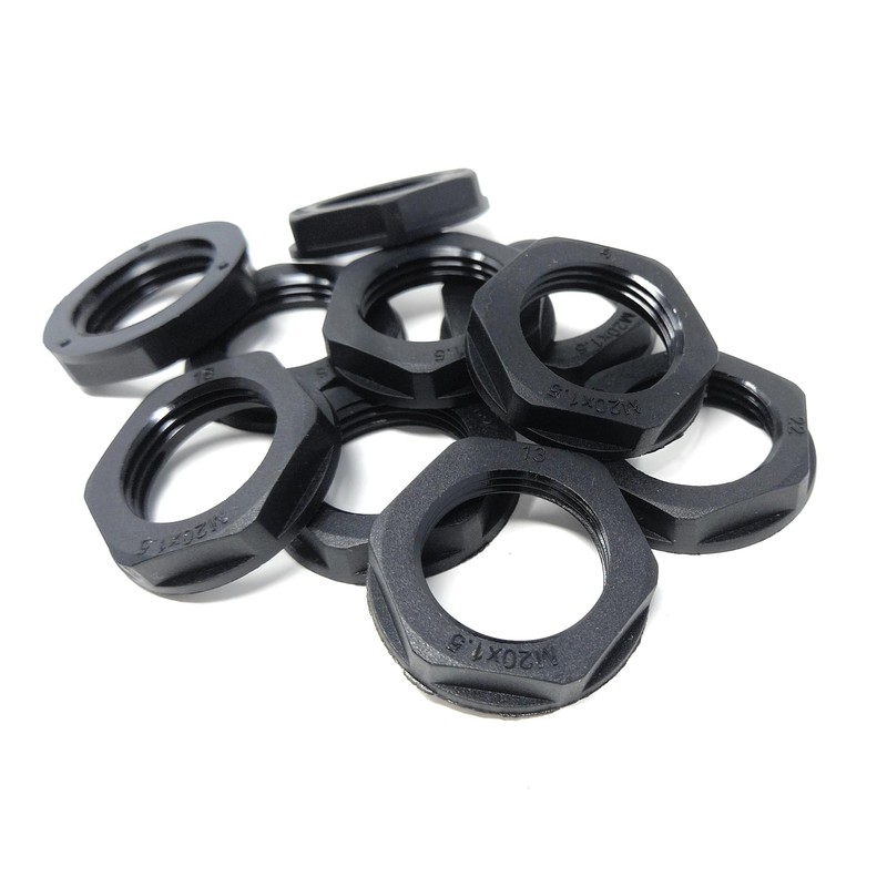 M20 20mm Nylon Locknut (Polyamide), Pack of 10 – Durable,