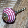 Freak Scene Shabby Chic Ceramic Furniture Knob Red / White