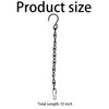 Hanging Chain Set with Hooks, 4 Pack, Black, for Bird