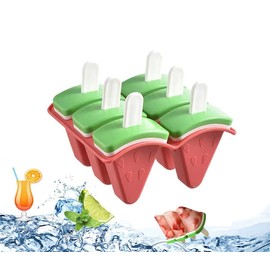 MEISO Popsicle Mold Ice Cream Molds Kids Gift Red Ice Cream Maker Popsicle Molds in 12 Cells with Cleaning Brush and Funnel Ice Pop Mold with Extra Sticks Drip Guards Reusable Popsicle Maker