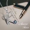 Aurora Tears 925 Sterling Silver 26 Letter Necklaces Initial A