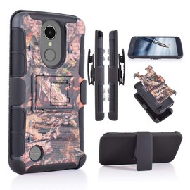 for LG G6 Duo Defense Drop-Proof Heavy Duty Full Body Rugged Holster Armor Combo Case [Belt Swivel Clip & Kickstand] (Camouflage)