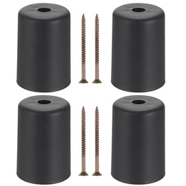 OwnMy 4PCS 3 Inch Plastic Furniture Legs Screw-in Plastic Sofa Legs Couch Legs Couch Feet Replacement Kit, Plastic Furniture Corner Legs Cylinder Chair Legs Coffee Table Legs Cabinet Legs Bed Risers