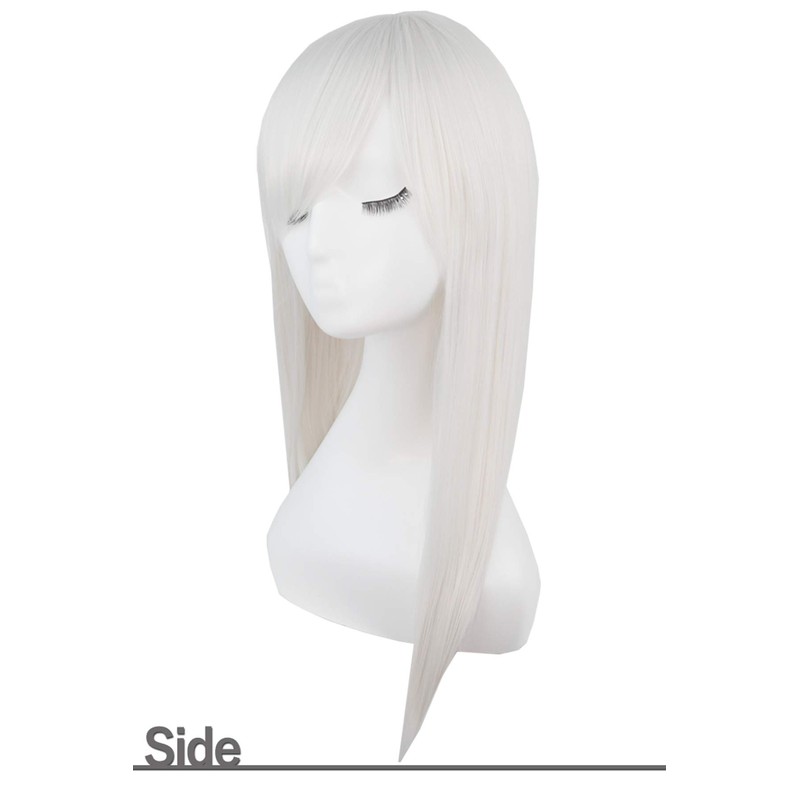 Fujitatsu LML60-OW-063 Wig, Cosplay, Full Wig, Long, Straight, White, Gray