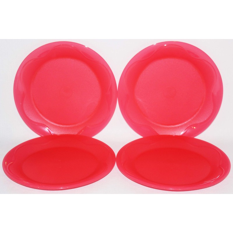 Tupperware Set of 4 Plates 8" Round Open House Floresta