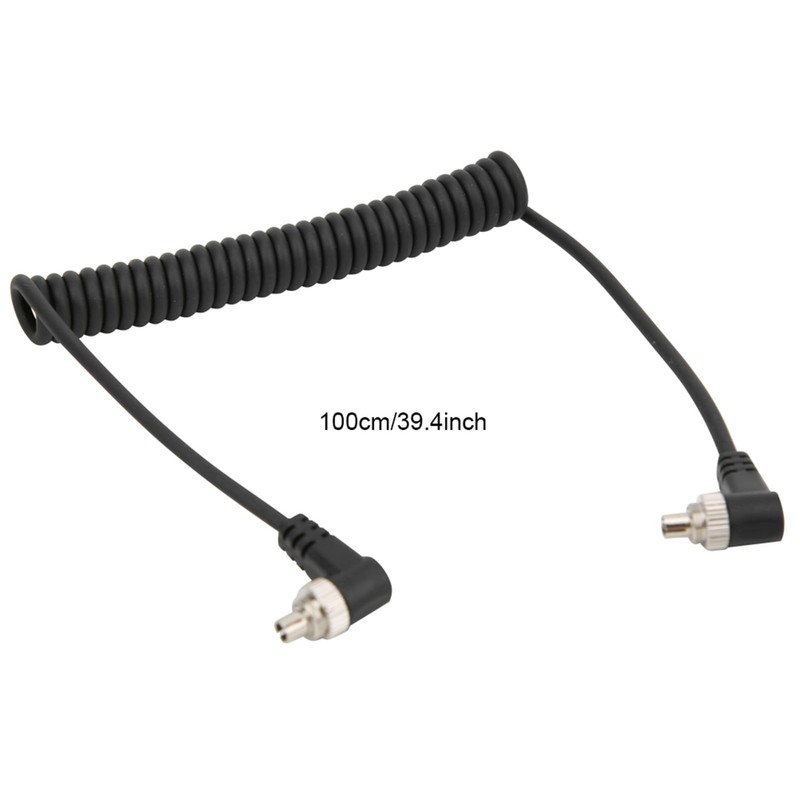 100cm Male to Male Flash PC Sync Cable with Screw