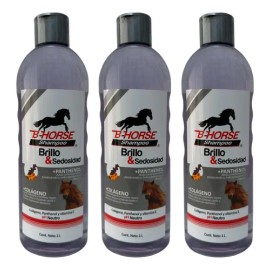 B-horse Shampoo Para Caballo Brillo & Sedosidad 1l X 3
