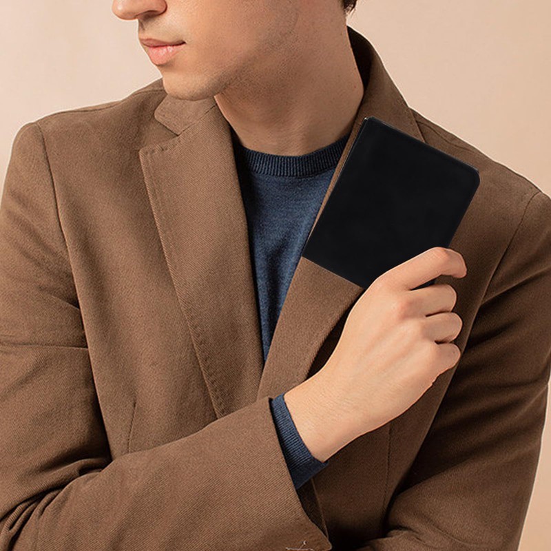 AfitLulu Men's Small Fashionable PU Leather Wallet Men's Retro Wallet