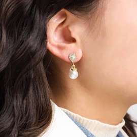 Inilbran Boho Crystal Pearl Earrings Vintage Pearl Dangle Earrings Waterdrop Rhinestone Studs Earrings Wedding Bridal Pearl Earrings Jewelry for Women and Girls