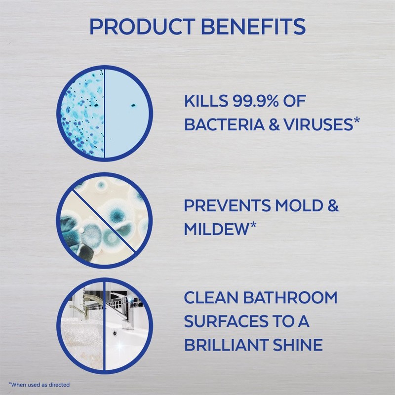 Lysol Bathroom Cleaner Spray with Mold and Mildew Remover, Bleach,