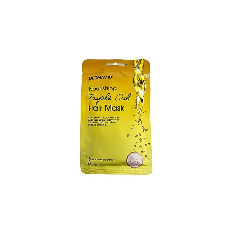 DERMA V10 NOURISHING SHEET FACE MASK TRIPLE OIL