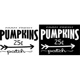 Walls with Style Fall Signs, Pumpkins, Apples Sweaters Cracking Fires, Pie, Decals for DIY Signs, Stencils (Pumpkin Patch, Black Vinyl (Matte Indoor))