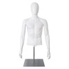 SHAREWIN Male Mannequin with Metal Stand Adjustable Plastic Half Body