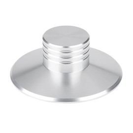 VBESTLIFE Black Record Weight Clamp LP Turntable Metal Disc Stabiliser (Silver)