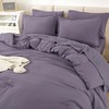 Litanika King Size Comforter Set Grey Purple - 7 Pieces