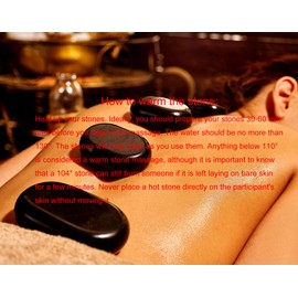 gotfaster 4 Professional Massage Stones Set Natural Lava Basalt Rock Hot Stone for Spa, Massage Therapy (5 x 6 cm)