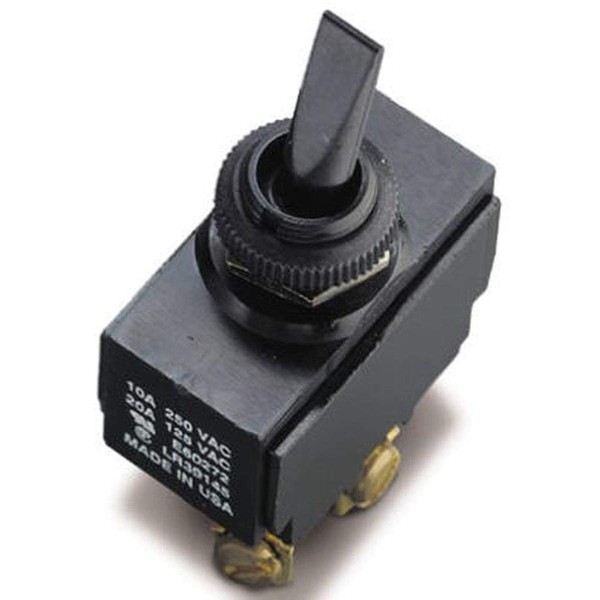 Gardner Bender GSW-19 Heavy-Duty Electrical Toggle Switch, SPST, ON-OFF, 20 A/125V AC, Screw Terminal