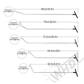WHDZ Paintless Dent Repair Rods 11Pcs Auto Body Paintless Dent Repair Tools Kit for Door Dings Hail Repair and Dent Removal